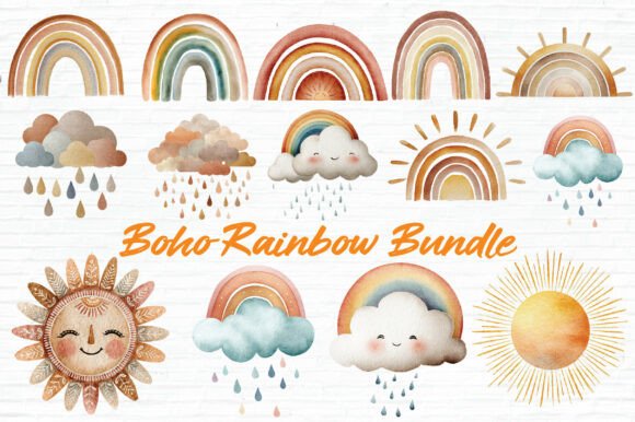 Aesthetic Boho Rainbow Clipart: A Modern Designer's Guide
