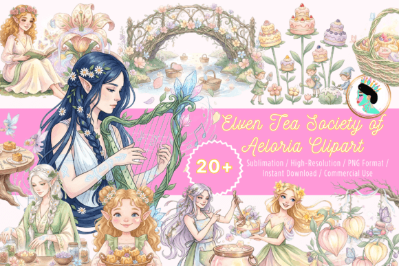 Enchant Your Designs with a Spring Elf Clipart Bundle