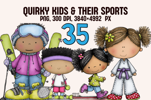 Meet the Quirky Kids: A Playful Collection of Sporty Characters