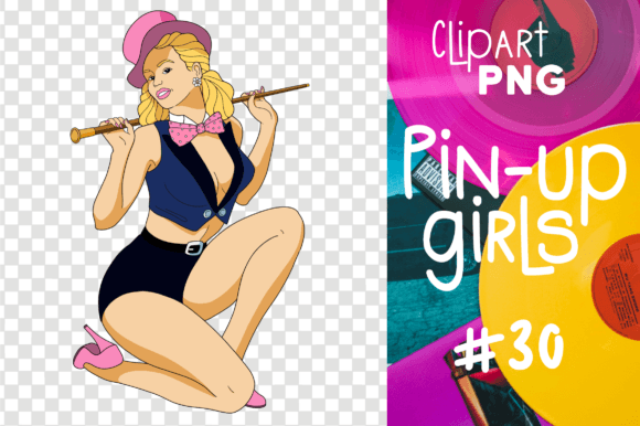 Pin-up Girl Vegas Burlesque Sexy Woman: Vintage Charm Meets Modern Design