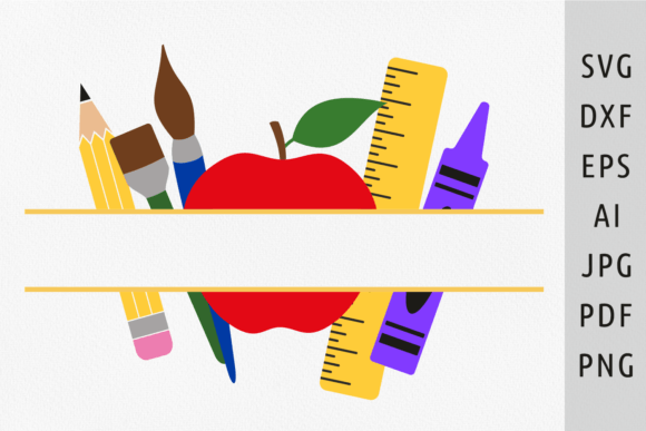 School Supplies SVG Apple SVG Monogram: A Versatile Asset for Modern Creators