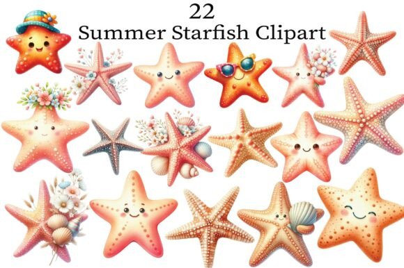 Summer Starfish Clipart: Your Go-To for Coastal Charm
