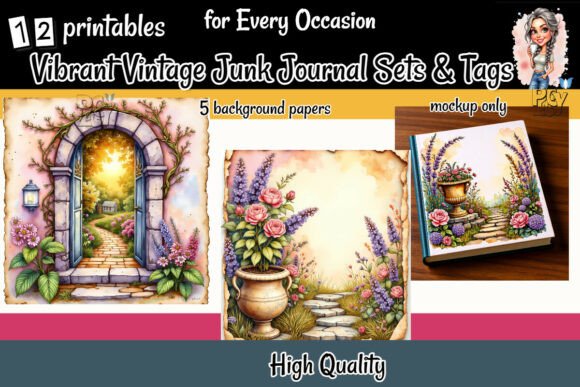 Unleashing Creativity with Vibrant Vintage Junk Journal Sets