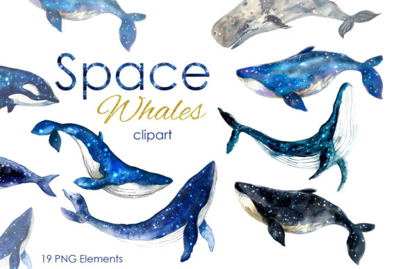 Watercolor Clipart: Watercolor Whale Art for Creative Projects