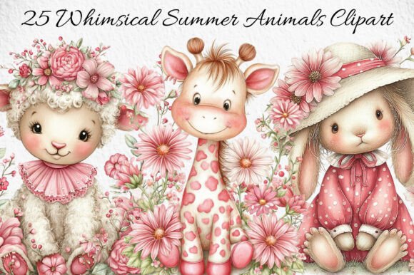 Whimsical Summer Animals Clipart: A Creative Toolkit for Every Designer